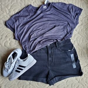 NWT Free Assembly Denim rolled short | Size 14 | Black